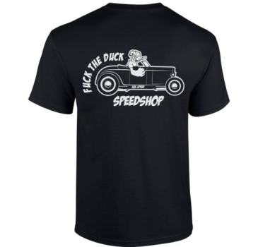 Fuck the Duck Speedshop T-Shirt Black Hot Rod Ford Flathead AM-Speed 