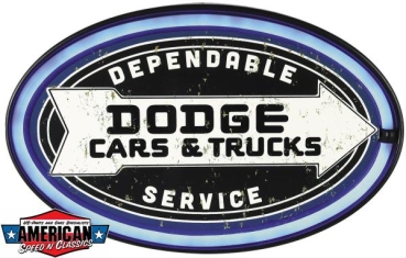 Leuchtschild Dodge Cars & Trucks Service Leuchtreklame