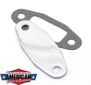 Fuel Pump Block Off Plate Ford 351C 400 Chrome