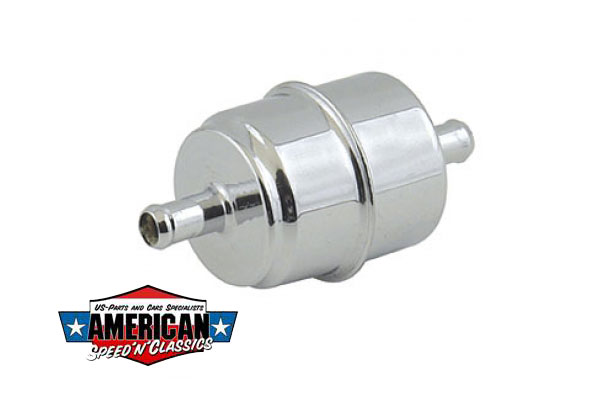 American Speed 'n' Classics - Benzinfilter Chrom 5/16 - 8mm Schlauch  Kraftstofffilter