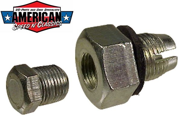 American Speed 'n' Classics - Ölablassschraube Automatikgetriebe Reparatur  Set 1/2-20 Ölwanne - Oil Drain Plug