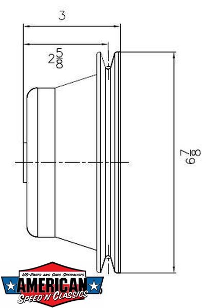 Riemenscheibe 1 Keilriemen Chevrolet 1969-85 SB Kurbelwelle - Lange Wasserpumpe