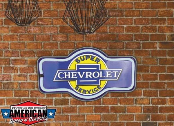 Leuchtschild Chevrolet Super Service Leuchtreklame