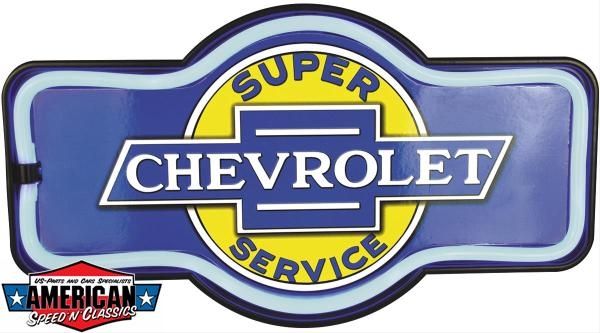 Leuchtschild Chevrolet Super Service Leuchtreklame