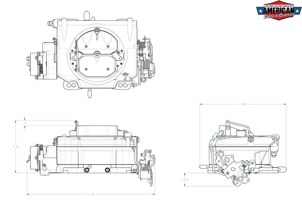 Demon Vergaser 625 cfm Street Carburetors E-Choke Vacuum 1901